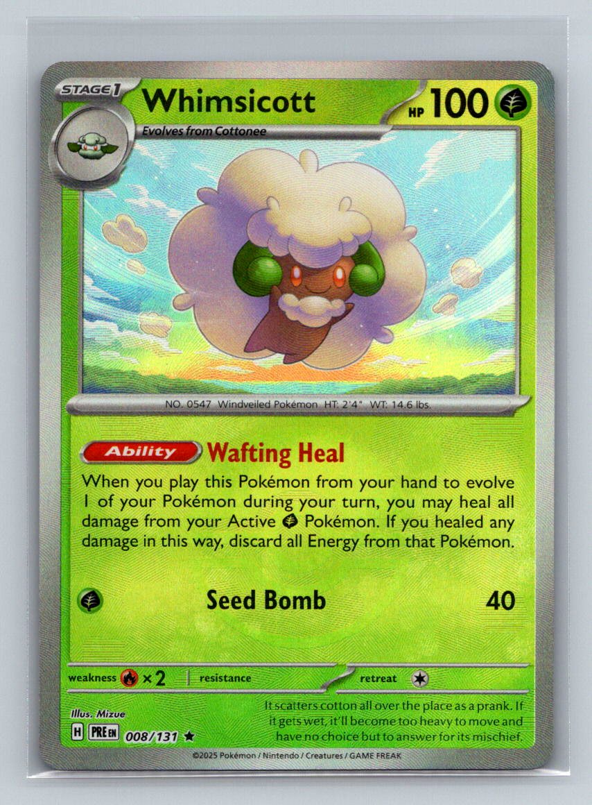 SV: Prismatic Evolutions #008/131 Whimsicott (Poke Ball Pattern)